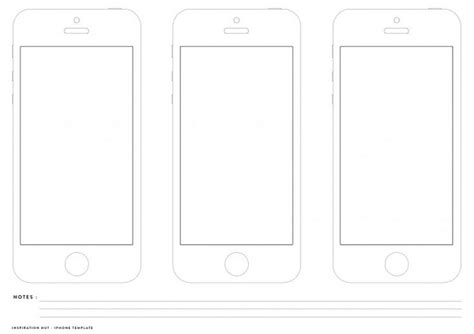 Printable iPhone Wireframe for App and Web Designers Inspiration Hut