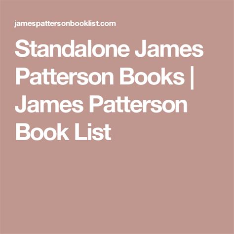 Printable list of james patterson books in order gasedoodle