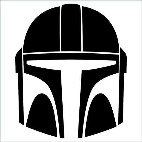 Download the Mandalorian template, print, and cut out the pieces you need. Take the top line of the helmet and glue it in between the 2 vertical lines at the top of the helmet. Next, glue the t shaped, center of the helmet in the middle, just below the horizontal line. Finish off the helmet b…. 