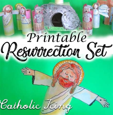 Printable resurrection set religious easter craft for kids Artofit