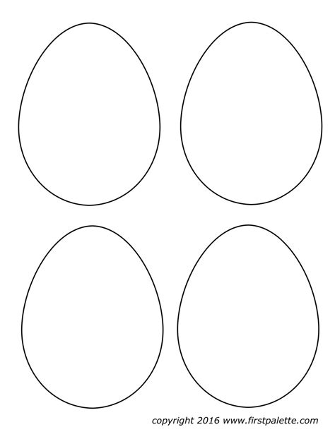 Printable small egg pattern. Use the pattern for crafts, creating