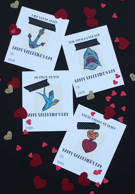 Printable tattoo valentine