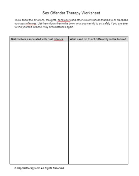 Lakol Sex Hd - th?q=Printable therapy handouts worksheets sex offender