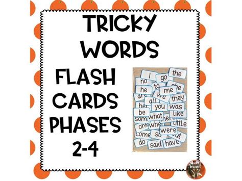 Printable tricky words flash cards.  Flash cards These tricky words flas...