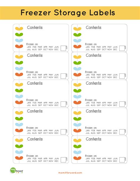 Printables Freezer Storage LabelsMom it Forward
