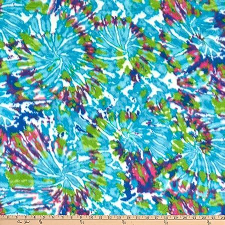 Printed Polar Fleece Twister Lagoon, Fabric by The Yard