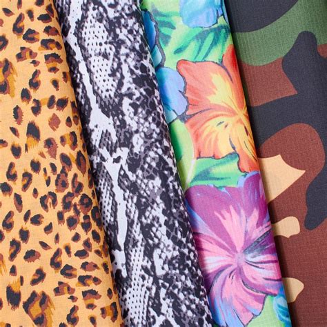 Printed ripstop nylon fabric.  Use one of the worlds first technical printing system...