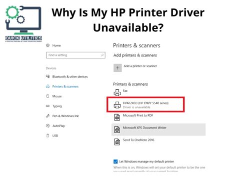 Printer Driver Is Unavailable Hp