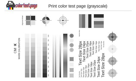 Printer Test Page Grayscale
