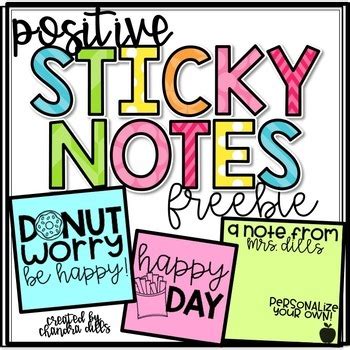 Printing on Sticky Notes! Teaching With Crayons and Curls Notes