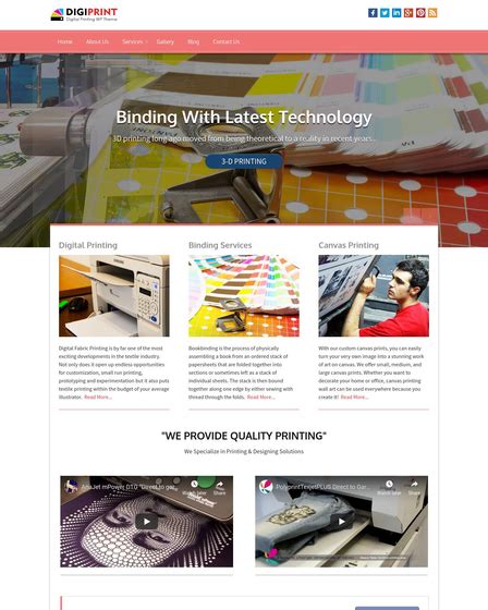 Printing press website templates.  Promote study, education and your brand with ...