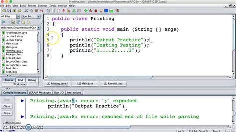 Printing.java YouTube
