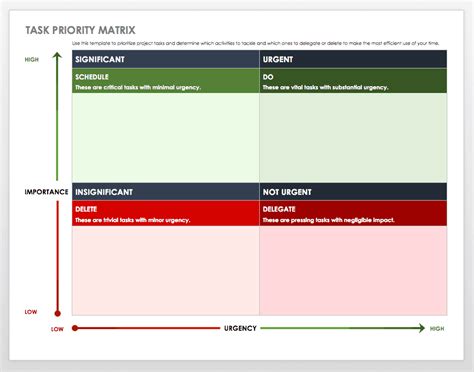 Priority Matrix Template Excel Printable Paper Template