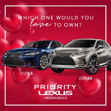 Priority Lexus Virginia Beach. 3909 Virginia Beach Blvd. Virginia Beach, VA 23452. Sales: 757-315-8101 Service: 757-684-8899. Follow us on social media! Get Directions Why Us Contact Us. Sales Service Parts. Sales Hours Monday 9:00 am - 8:00 pm Tuesday 9:00 am - 8:00 pm