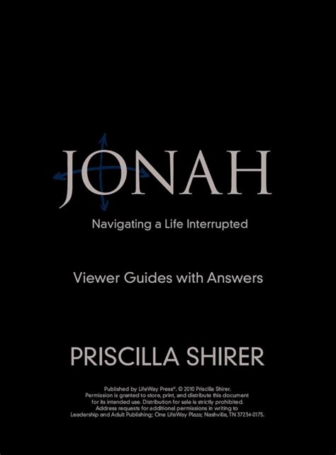 Priscilla shirer jonah viewer guide answers. - J p sauer 202 manuale del proprietario.