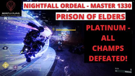 Prison of elders nightfall champions. A modifier can alter the difficulty of a particular activity by changing aspects of the gameplay. Modifiers appear in the difficulty selection of an activity and during some rounds in the Prison of Elders. Burn modifiers increase the damage of a particular damage type to 200%. Epic causes Shanks, Knights, Harpies, and Psions to have shields. Exposure was … 