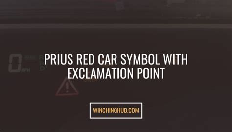 Prius Red Car Symbol With Exclamation Point: Causes, and …