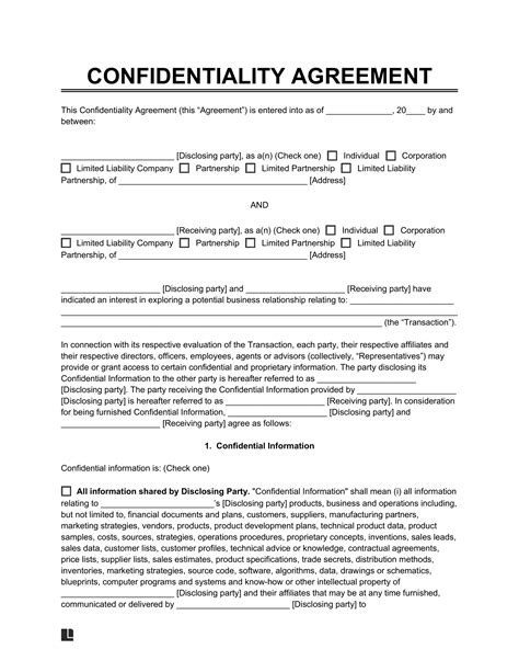 Privacy Contract Template