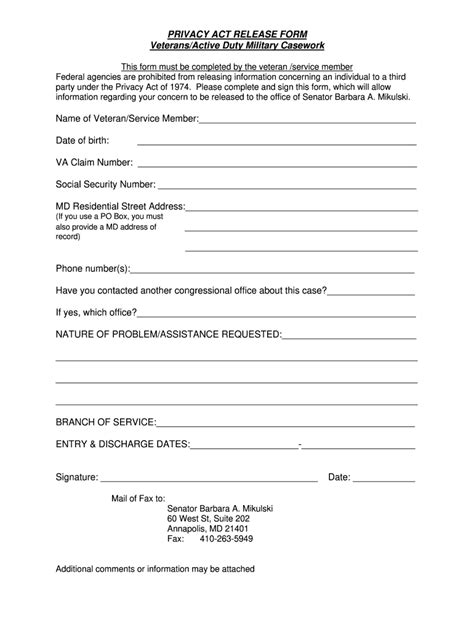 Privacy Release Form Template Fill Out and Sign Printable PDF