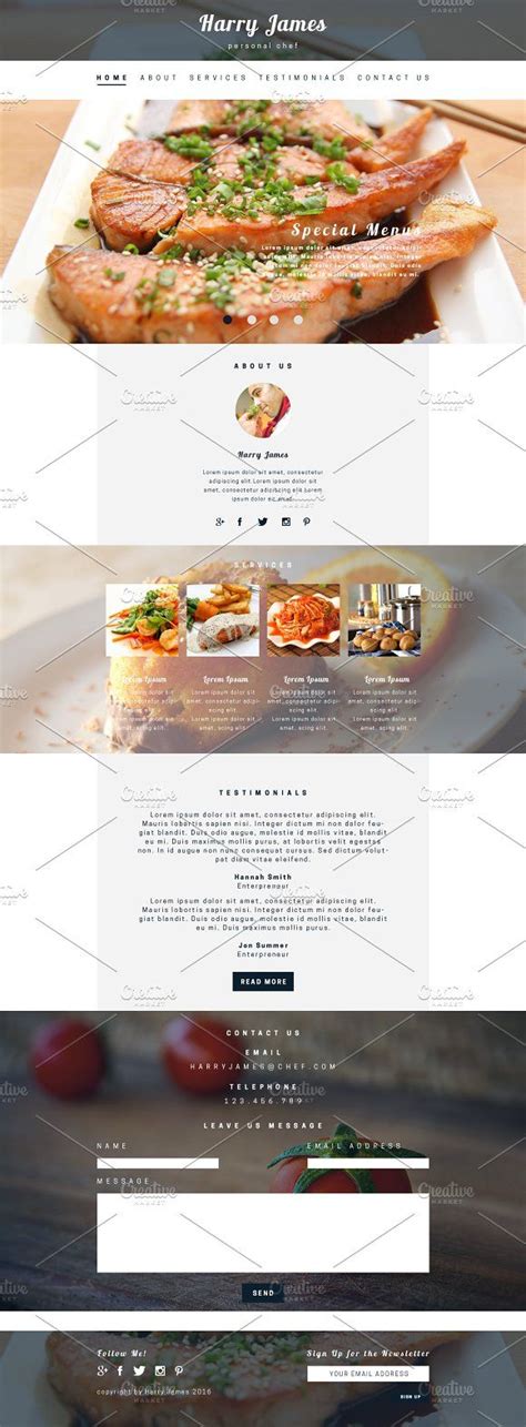 Private Chef PSD Website Template Creative Website Templates