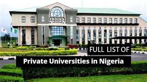 Private Universities In Nigeria In Every State In 2024