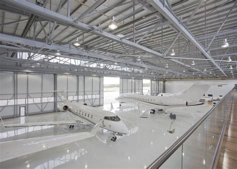 Private jet in hangar Luxury private jet in hangar between fligh