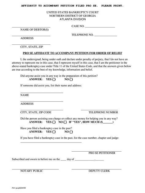 Pro Se Motion Template Form Fill Out and Sign Printable PDF Template