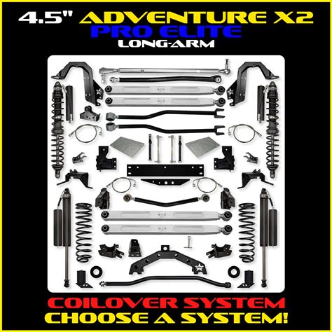 Pro comp upper control arms. 5 Inch Adventure X2 Pro Elite Coilover Long-Arm Su...