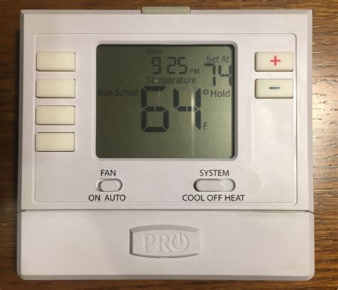 Pro t705 thermostat turn off schedule. The thermostat can be reset by power cycling. Power cycle the thermostat by removing if from the subbase and remove the batteries (some thermostats will not have batteries). Wait 10 seconds and then replace the batteries and place the thermostat back on the subbase. Click to see full answer. How do I change the battery in my pro thermostat? 