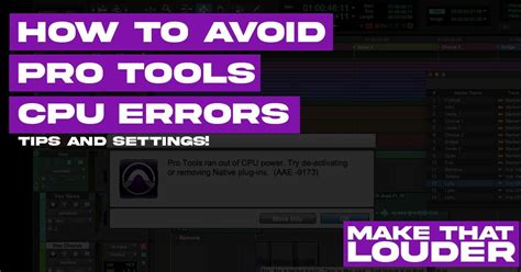 Pro tools cpu error. https://wavyproaudio. As you can see total CPU is Nou...