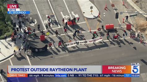 Pro-Palestinian protesters target Raytheon in El Segundo