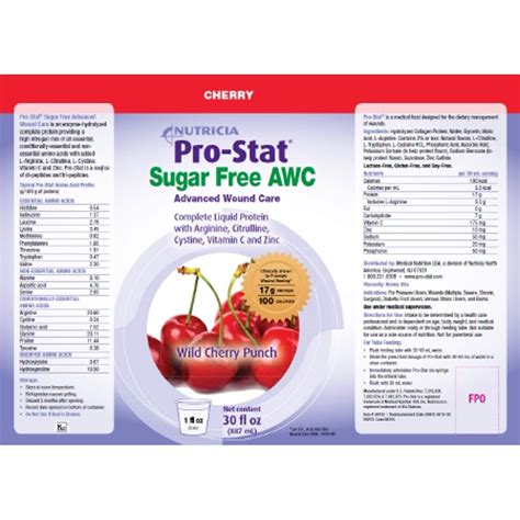 Pro-Stat AWC Protein Supplement Sugar Free Wild Cherry Punch