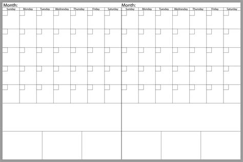ProMiles TwoMonth Calendar with Notes Dry Erase Designs