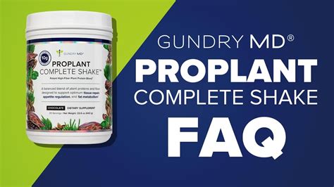 ProPlant Complete Shake FAQ Gundry MD - YouTube