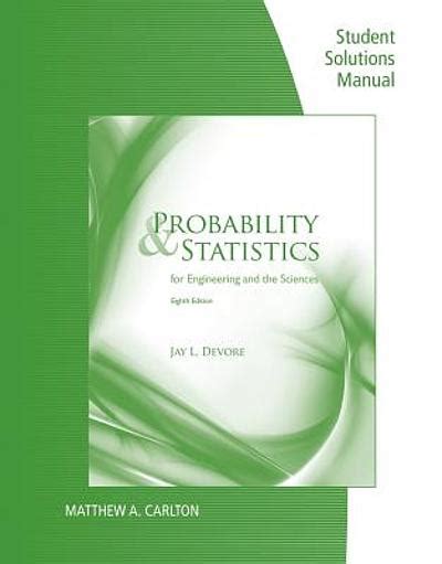 Probability and statistics for engineering and the sciences 8th edition solution manual. - Festskrift til professor, dr. juris o.a. borum.
