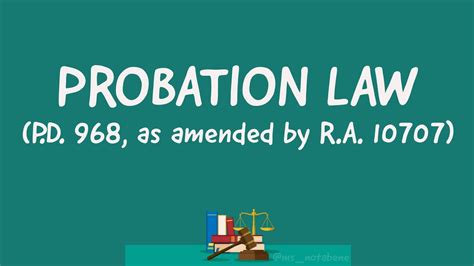 Probation Law as Amended in the Philippines