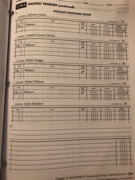 Problem Answers Mastery