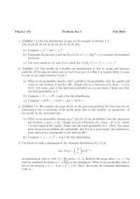 Problem Set 1 Quantum Physics I Phy 471 Docsity