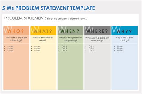 Problem Statement Templates at
