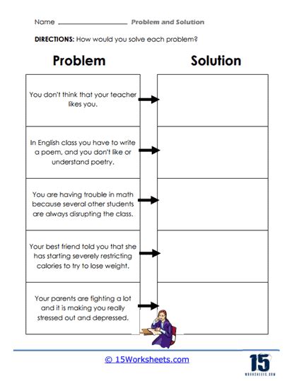Problem and Solution Worksheets 15 Worksheets com Worksheets Library