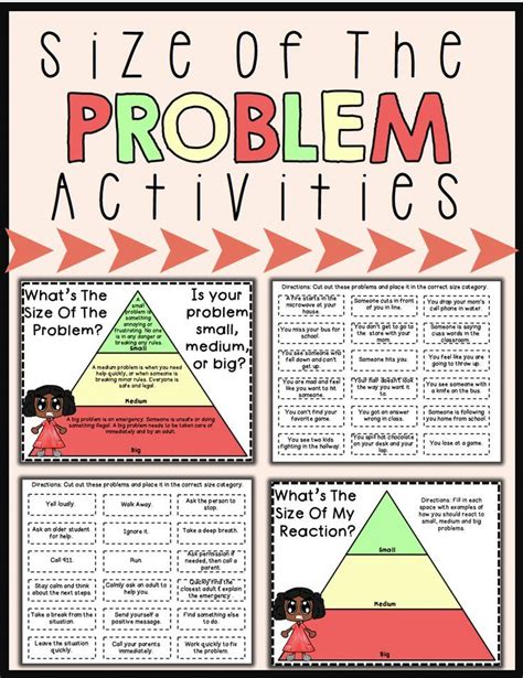 Problem solving activities to help students identify the size of a