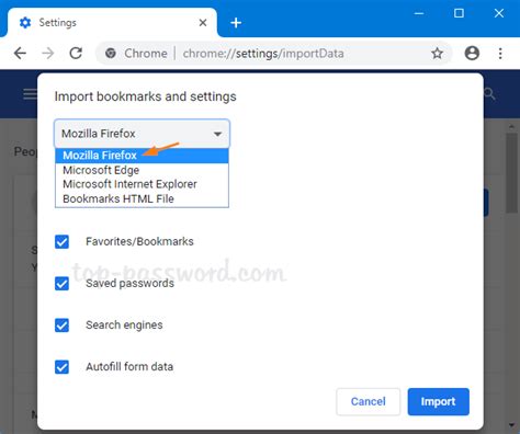 Problems importing my saved passwords from Chrome to Firefox …