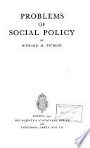 Problems of Social Policy - Richard Morris Titmuss - Google Books