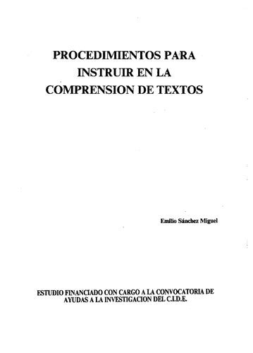 Procedimientos para instruir en la comprensión de textos. - Catalogo descriptivo, codices de la catedral de valencia.