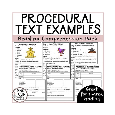 Procedural Text Examples Ten Reading Samples Procedural text, Text