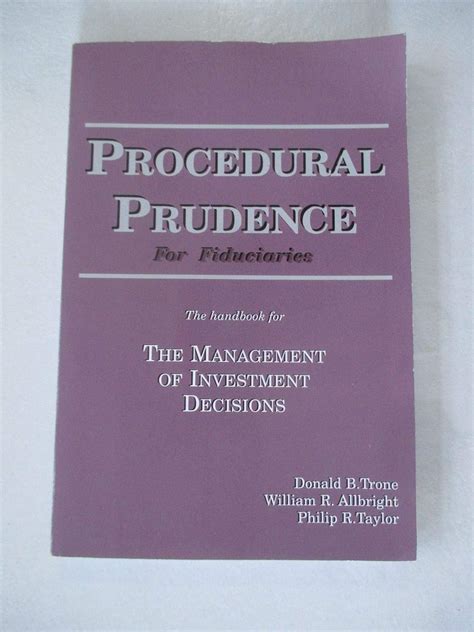 Procedural prudence for fiduciaries the handbook for the management of investment decisions. - Land rover defender 300tdi factory service repair manual download.