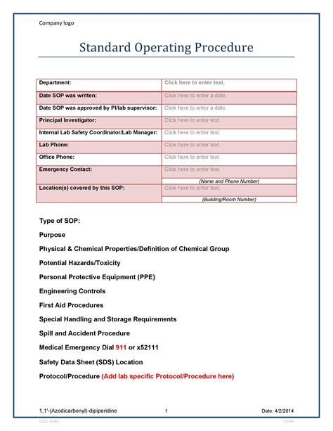 Procedure Writing Naming Convention Guidelines and Examples SOP