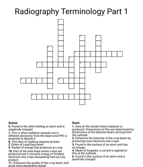 Procedure using xray crossword clue. We found 22 answers for the crossword clue Procedure. A further 35 clues may be related. If you haven't solved the crossword clue Procedure yet try to search our Crossword Dictionary by entering the letters you already know! (Enter a dot for each missing letters, e.g. “C.REMO..” will find “CEREMONY” and “C.DE OF BEHAVIO..” will find ... 