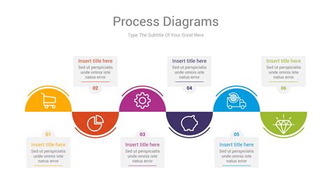 Process Flow Diagram Google Slides and Illustrator Template by Neroox