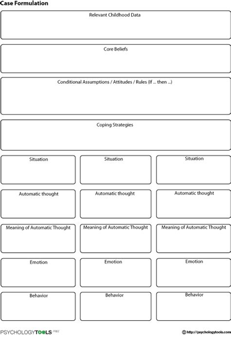 Process Focused Case Formulation Psychology Tools